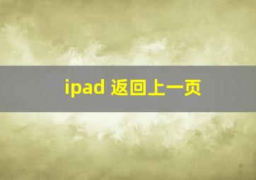 ipad 返回上一页